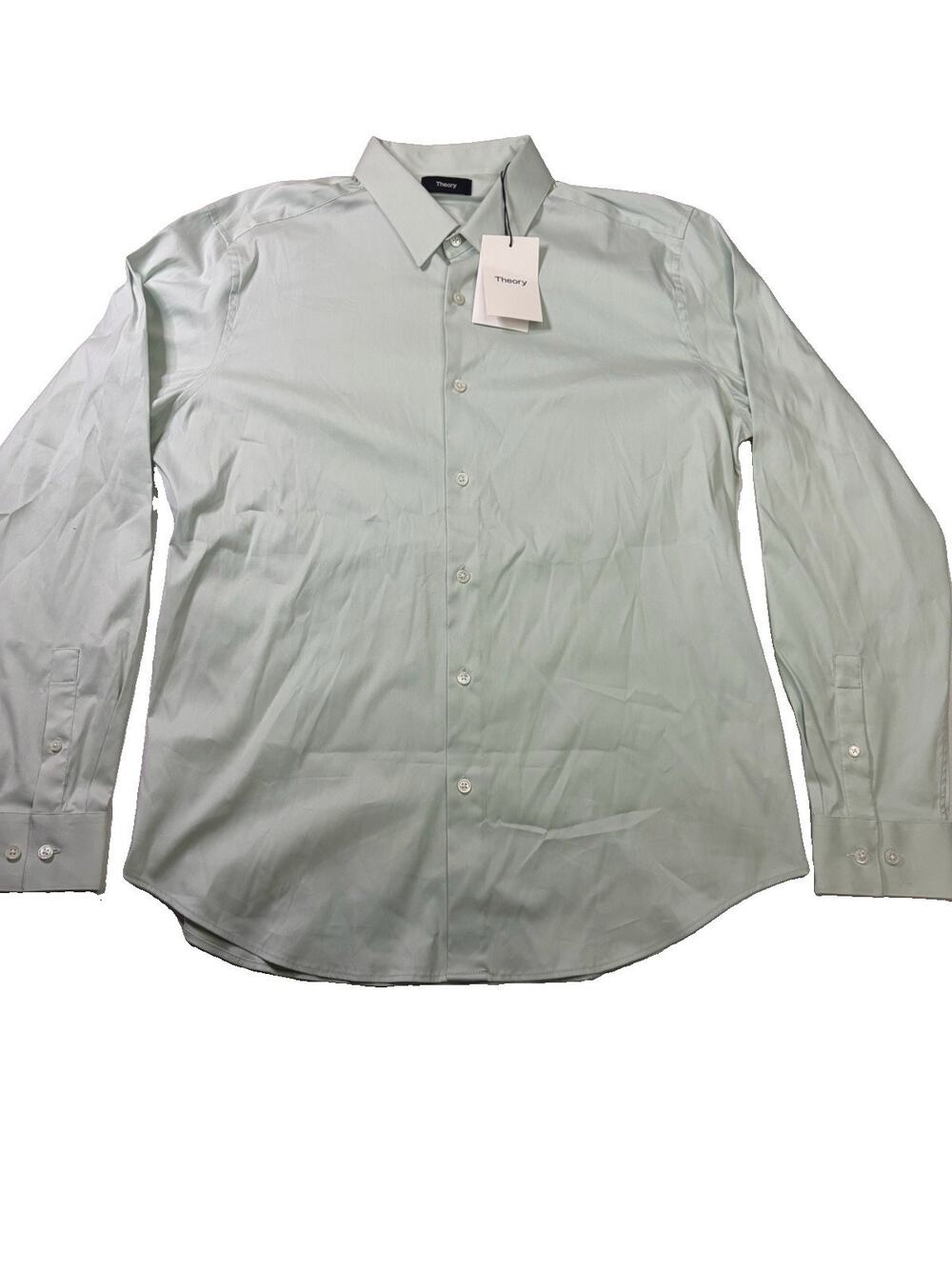 Theory Shirt Men’s XL Sylvain O Precise 2 Light Stratus Stretch Button Up